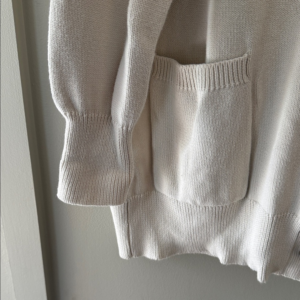 Women's Cream Cardigan Sweater - Picture 6 of 8